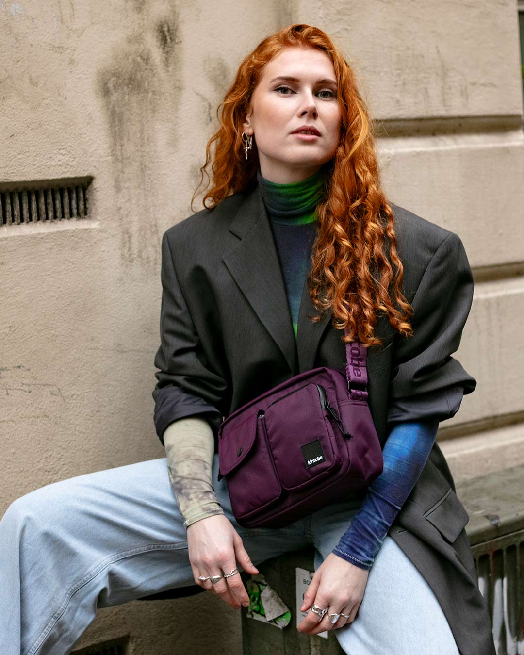 Kintobe MILES Crossbody taske -  Deep Aubergine